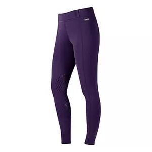 NWOT Kerrits Powerstretch Knee Patch Pocket Riding Tights, deep purple